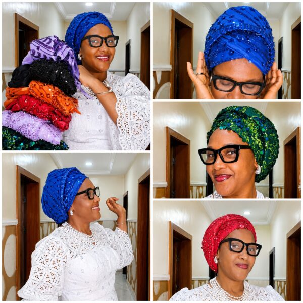 Bridal lace turban